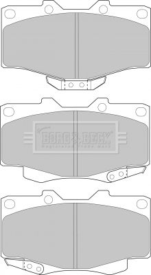 BORG & BECK Комплект тормозных колодок, дисковый тормоз BBP1469
